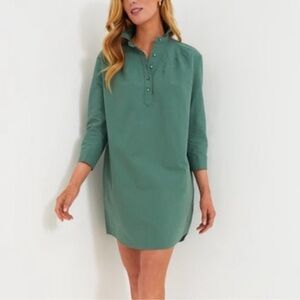 Tuckernuck Pomander Place cotton Green Polly Dress with pockets size M